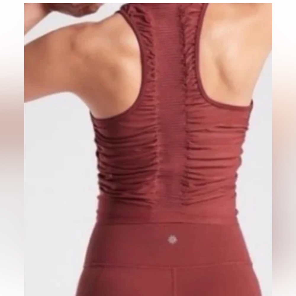 Athleta Ribbed Tank Top in Rust